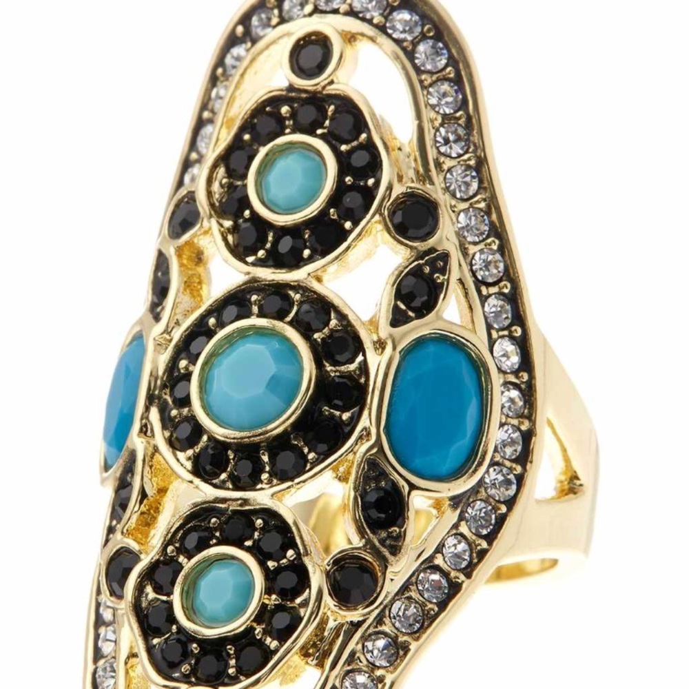 Ariella collection turquoise cocktail ring